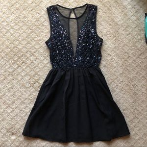 F21 Mesh Sequin Party Dress
